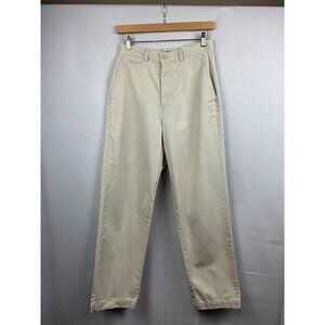 Dockers Women’s Flat Front Khakis Beige Cotton Trousers Size 29
